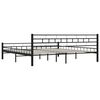 vidaXL Рамка за легло, черна, стомана, 200x200 cм