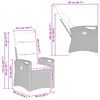 vidaXL Градински стол 2 pcs Сив и тъмен сив 56 x 60 x 112 см
