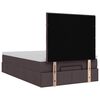 vidaXL Османска легло с матрак, тъмнокафяво, 120x190 см, плат