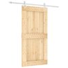vidaXL Преплъзваща се врата Естествено и бяло 100 x 210 cm
