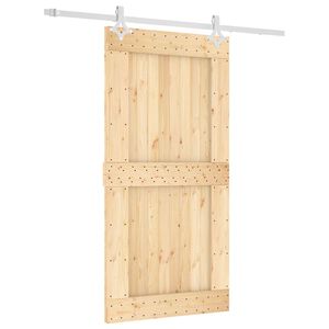 vidaXL Преплъзваща се врата Естествено и бяло 100 x 210 cm