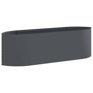 vidaXL Вдигната леха за градина Антрацит 140 x 40 x 40 см Стомана
