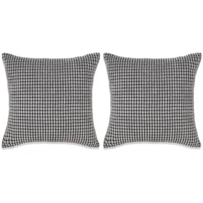 vidaXL Комплект възглавници, 2 бр, велур, 45x45 см, сив