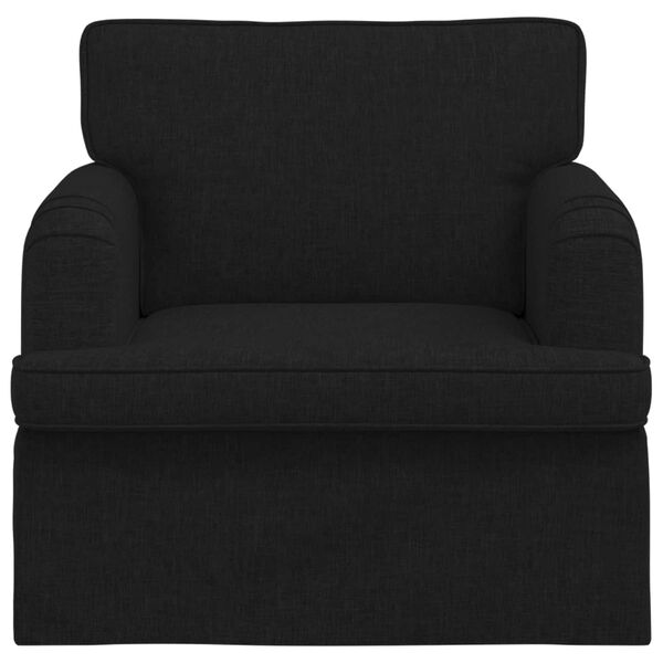 vidaXL Диван Черно Общи размери: 84 x 80 x 85 см (Ш x Дълб x В) Кадифе