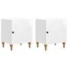 vidaXL Нощен шкаф 2 pcs Бял гланц 43 x 34,5 x 50 см