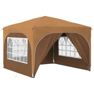 vidaXL Поп-ъп парти палатка 290 x 290 x 245 см Бежово