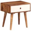 vidaXL Нощно шкафче, акациево дърво масив, 45x30x45 см