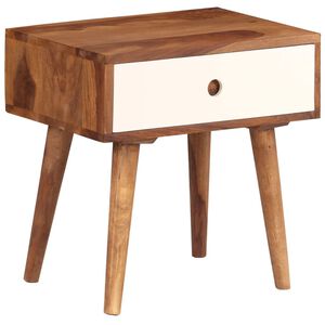 vidaXL Нощно шкафче, акациево дърво масив, 45x30x45 см