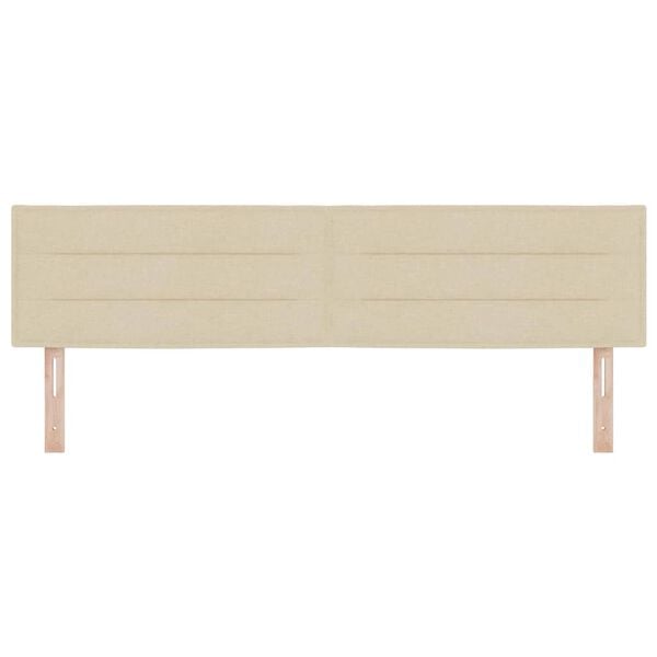 vidaXL Облегалка за глава с таблото Крем 180 cm Изкуствена