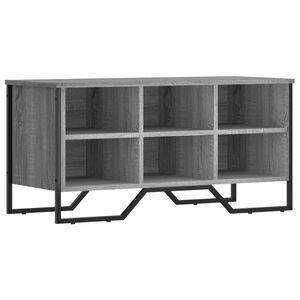vidaXL Шкаф за обувки, сив сонома, 90x38x45,5 см, инженерно дърво