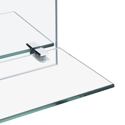 vidaXL Стенно огледало с рафт, 50x70 см, закалено стъкло