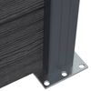 vidaXL Комплект ограден панел, сив, 699x186 см, WPC