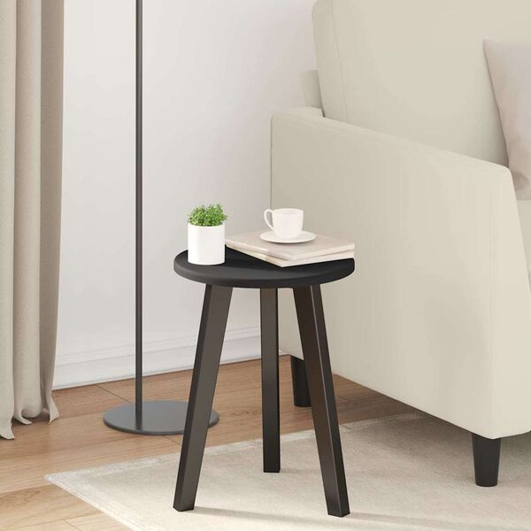 vidaXL Топ за маса Черно 30 x 30 x 1,5 см Инженерно дърво