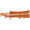 vidaXL Рамка за легло с чекмеджета восъчнокафяв 200x200 см бор масив
