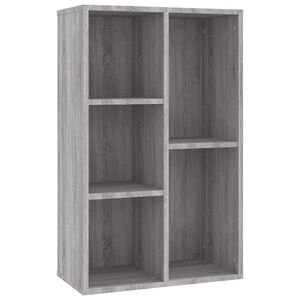 vidaXL Библиотека/бюфет, сив сонома, 50x25x80 см, инженерно дърво