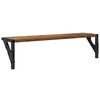 vidaXL Стени за рафтове с рафт 2 pcs Старо дърво 60 x 15 x 15,5 cm