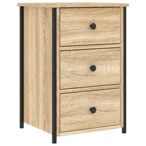 vidaXL Нощно шкафче, сонома дъб, 40x36x60 см, инженерно дърво