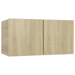 vidaXL Окачен TВ шкаф, дъб сонома, 60x30x30 см, ПДЧ