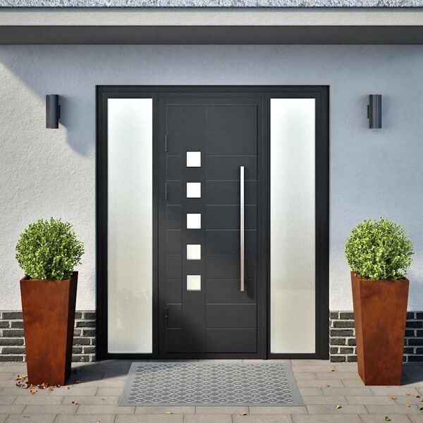 vidaXL Градински саксии 2 бр. 35x35x75 см Изветряла стомана