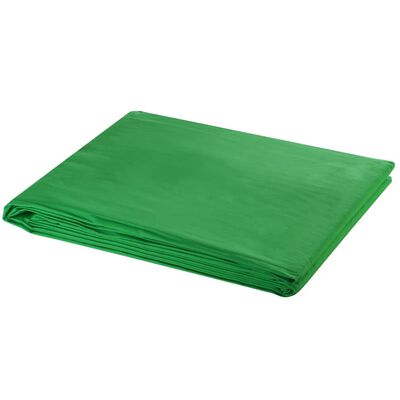vidaXL Фотографски фон, памук, зелен, 500х300 см, Chroma Key