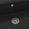 vidaXL Кухненска мивка Черно 79 x 50 x 31 см Гранит