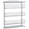 vidaXL Издърпваща се кошница за кухня 3 нива сребриста 47x15,5x55,5 см