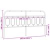 vidaXL Метална табла за глава, бяла, 160 см