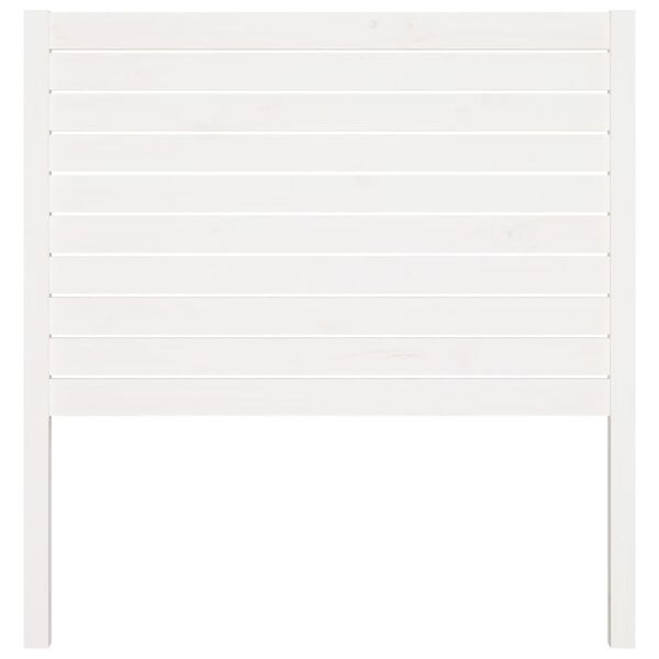 vidaXL Горна табла за легло, бяла, 81x4x100 см, бор масив