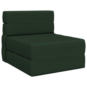 vidaXL Сгъваем диван легло Тъмнозелено 70 x 80 x 60 cm Текстил