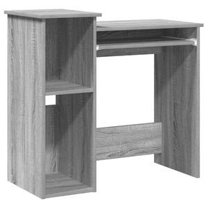 vidaXL Бюро с рафтове, сив сонома, 84x40x78 см, инженерно дърво