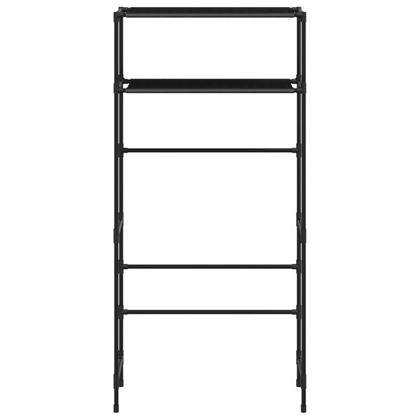 vidaXL 2-етажен рафт за над пералня черен 69x28x143 см желязо