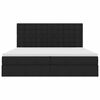 vidaXL Легло с място за съхранение и матрак Черно 200 x 200 cm