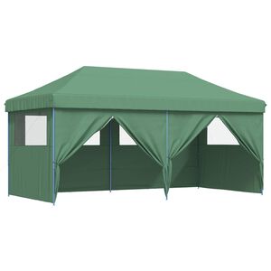 vidaXL Парти шатър 292 x 580 x 315 см Зелено Оксфордска тъкан