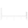 vidaXL Метална рамка за легло с горна и долна табла,&nbsp;бяла, 120x190 см