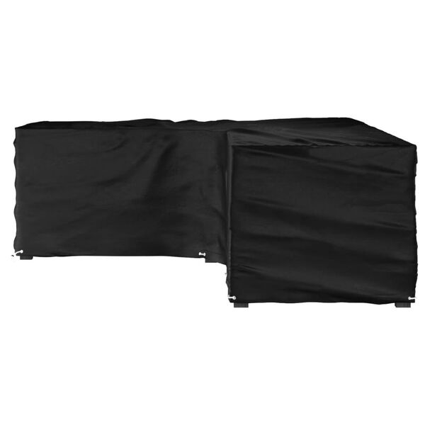 vidaXL Покривало за ъглови градински мебели 18 капси 220x285x80 см