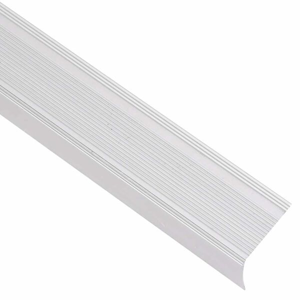 vidaXL Ръбове за стъпала, Г-образни, 5 бр, алуминий, 100 см, сребристи