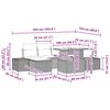 vidaXL Градински Софа Комплект 7 pcs Бежово полиратан