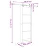 vidaXL Преплъзваща се врата ORKDAL Естествено и черно 78 x 232 см