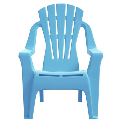vidaXL Градински столове 2 бр за деца сини 37x34x44 см PP дървен вид