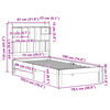 vidaXL Легло с рафтове за книги без матрак кафяв 90x190 см бор масив