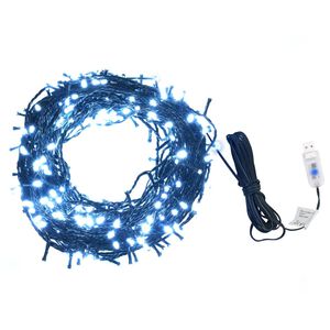 vidaXL Светещ стринг 400 LED за закрито или открито 40 м студено бял