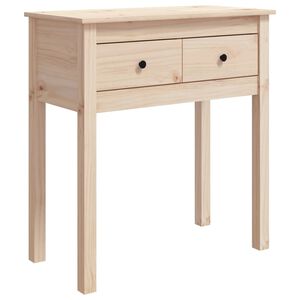 vidaXL Конзолна маса 70x35x75 см борово дърво масив