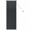 vidaXL Щора за прозорец С завеси Черно Алуминий