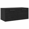 vidaXL Стенен шкаф 80 x 36.5 x 35 cm Инженерна дървесина Черен дъб