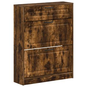 vidaXL Шкаф за обувки UTRECHT 78 x 24 x 100 см Инженерна дървесина