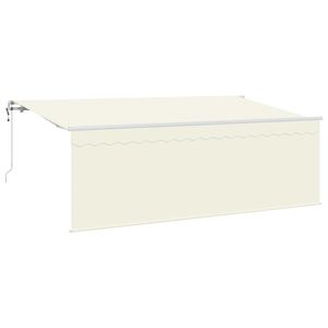 vidaXL Сгъваем навес Крем 400 x 200 cm Полиестер и алуминий