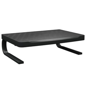 vidaXL Поставка за монитор, черна, 37x28x11,5 см