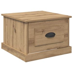 vidaXL Масичка за кафе с чекмедже Дъб 50 x 50 x 35 cm Инженерно дърво