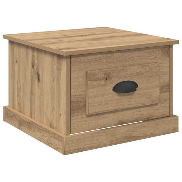 vidaXL Масичка за кафе с чекмедже Дъб 50 x 50 x 35 cm Инженерно дърво