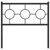 vidaXL Метална резервна табла за легло, черна, 90 см